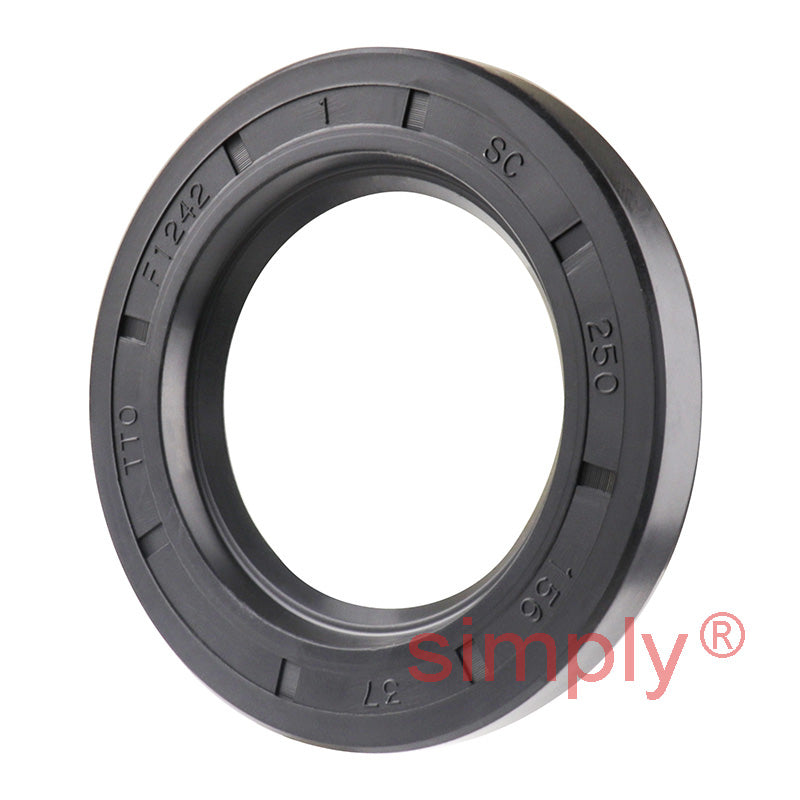 1.56x2.5x0.37 inch Nitrile Rubber Single Lip Rotary Shaft Oil Seal with Garter Spring R21 / SC