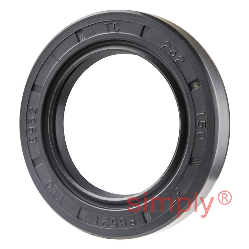1.5x2.32x0.37 inch Nitrile Rubber Double Lip Rotary Shaft Oil Seal with Garter Spring R23 / TC Style