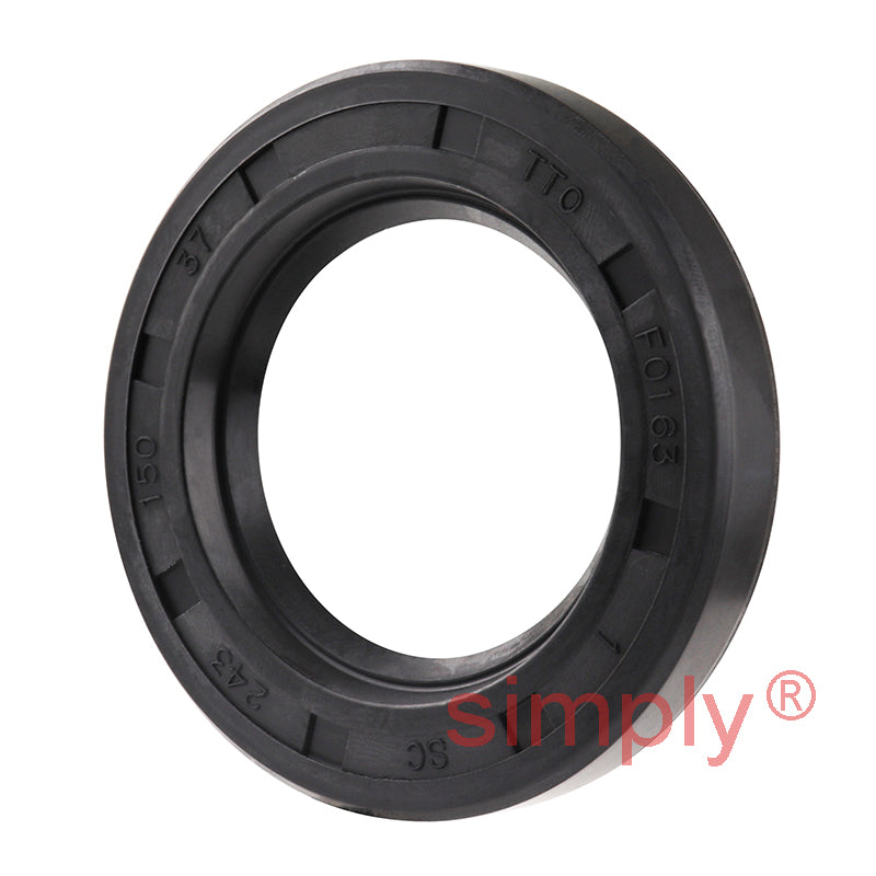 1.5x2.43x0.37 inch Nitrile Rubber Single Lip Rotary Shaft Oil Seal with Garter Spring R21 / SC