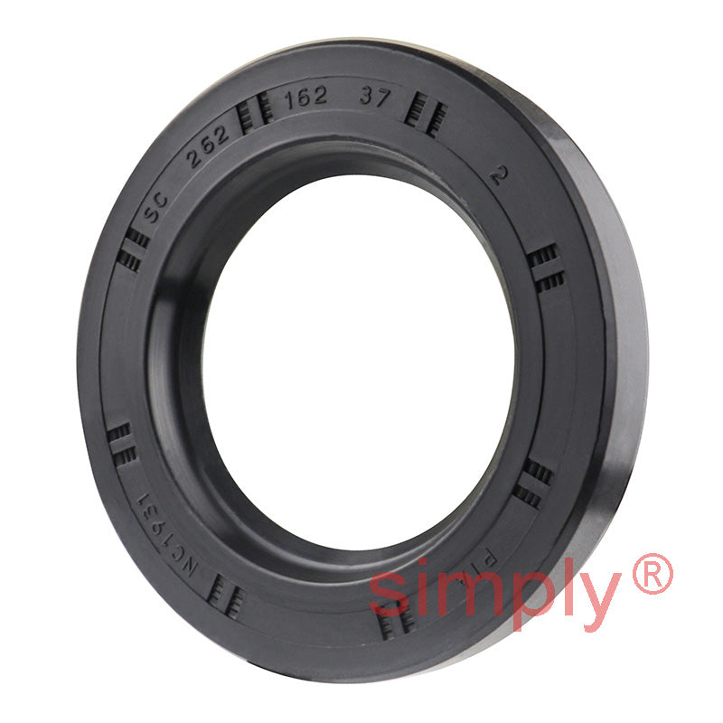 1.62x2.62x0.37 inch Nitrile Rubber Single Lip Rotary Shaft Oil Seal with Garter Spring R21 / SC
