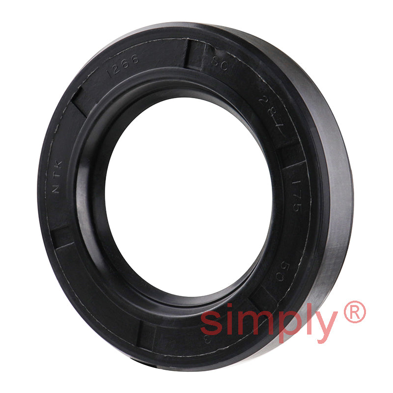 1.75x2.87x0.5 inch Nitrile Rubber Single Lip Rotary Shaft Oil Seal with Garter Spring R21 / SC