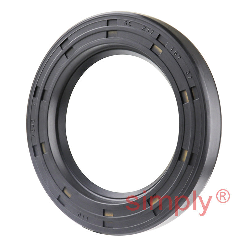 1.87x2.87x0.37 inch Nitrile Rubber Single Lip Rotary Shaft Oil Seal with Garter Spring R21 / SC