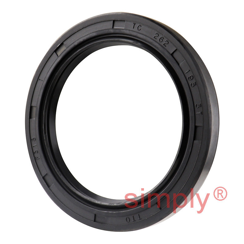 1.93x2.62x0.31 inch Nitrile Rubber Double Lip Rotary Shaft Oil Seal with Garter Spring R23 / TC Style