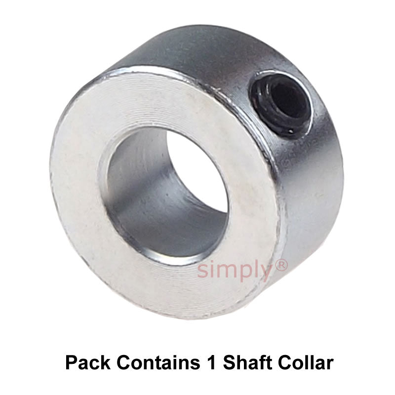 CABUI037Z Zinc Plated En8 Steel Shaft Collar 3/8x3/4x3/8 inch with Set Screw