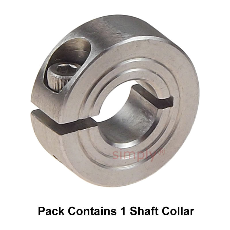 CASB08ST Stainless Steel Single Split Shaft Collar 8x18x9mm with Clamp Bolt
