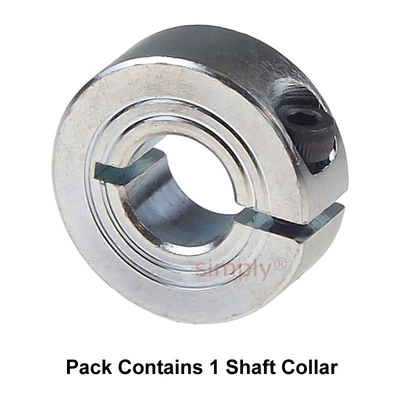 CASB60Z Zinc Plated En8 Steel Single Split Shaft Collar 60x88x19mm with Clamp Bolt