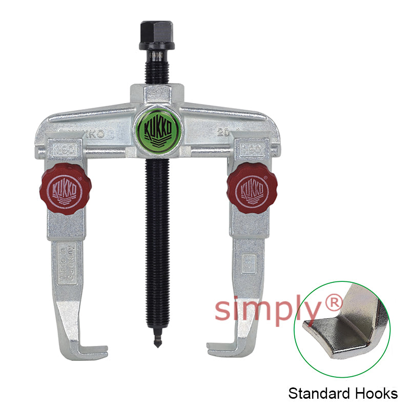 KUKKO Series 20-1+ Universal 2-Jaw Puller with Sliding Parallel Quick Adjusting Jaws 90mm