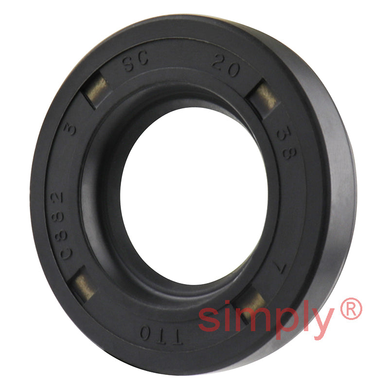 20x38x7mm Nitrile Rubber Single Lip Rotary Shaft Oil Seal with Garter Spring SC / R21