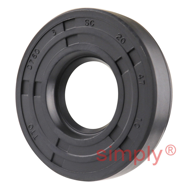 20x47x10mm Nitrile Rubber Single Lip Rotary Shaft Oil Seal with Garter Spring SC / R21
