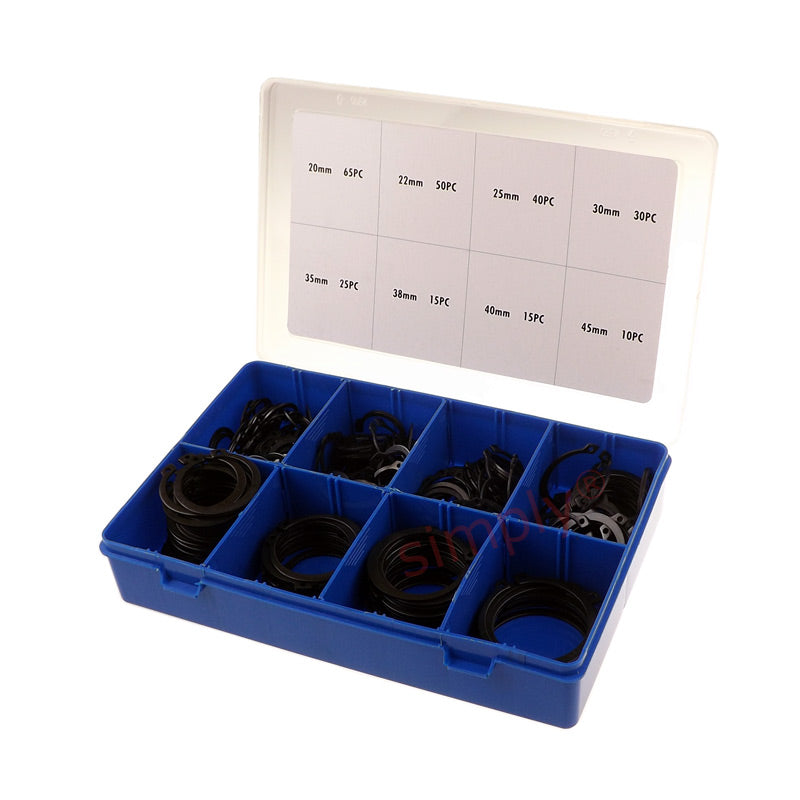 250 Piece 20-45mm External Circlip Assortment 