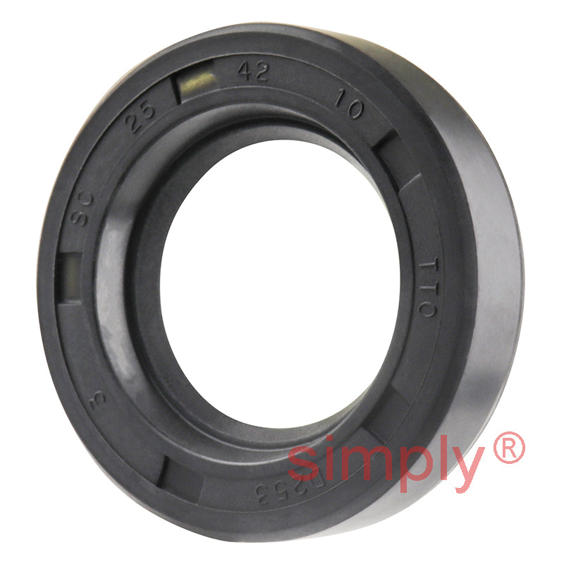 25x42x10mm Nitrile Rubber Single Lip Rotary Shaft Oil Seal with Garter Spring SC / R21