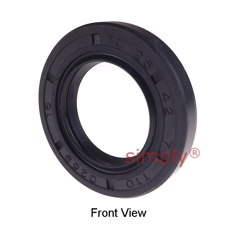 25x42x7mm Nitrile Rubber Double Lip Rotary Shaft Oil Seal with Garter Spring TC / R23