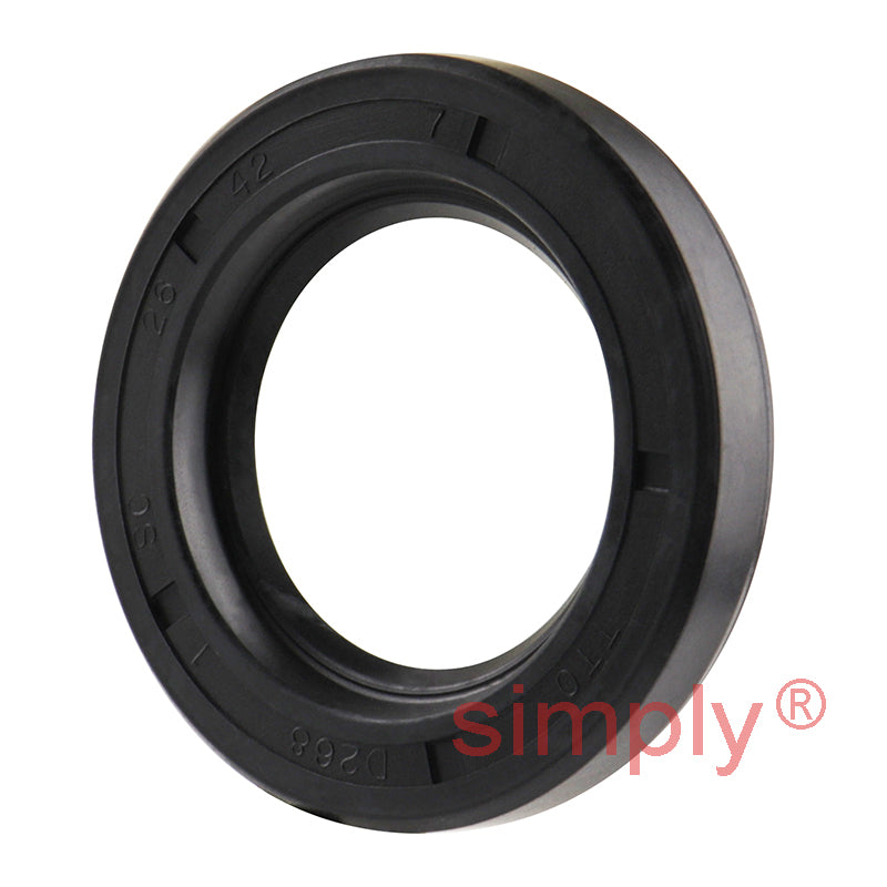 26x42x7mm Nitrile Rubber Single Lip Rotary Shaft Oil Seal with Garter Spring SC / R21