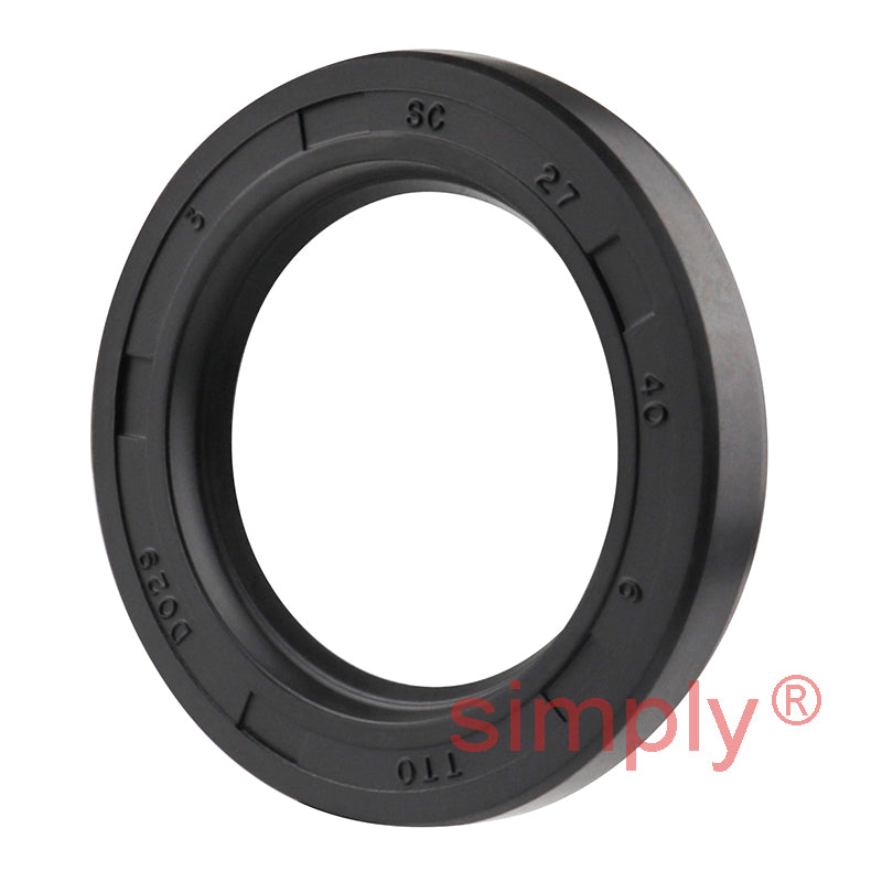 27x40x6mm Nitrile Rubber Single Lip Rotary Shaft Oil Seal with Garter Spring SC / R21