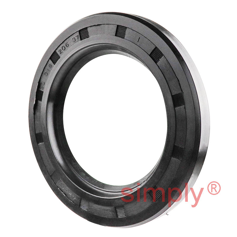 2.06x3.18x0.37 inch Nitrile Rubber Single Lip Rotary Shaft Oil Seal with Garter Spring R21 / SC