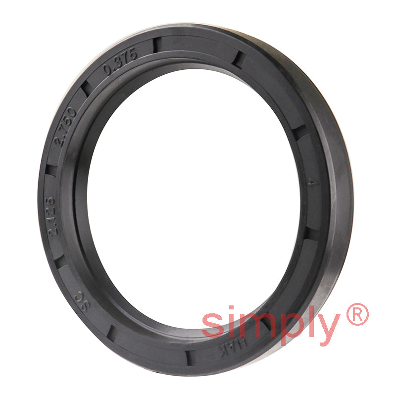 2.12x2.75x0.37 inch Nitrile Rubber Single Lip Rotary Shaft Oil Seal with Garter Spring R21 / SC