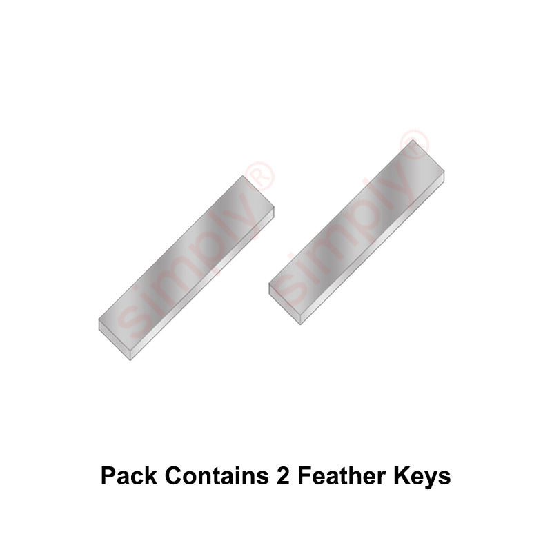 Imperial Carbon Steel DIN6885 Feather Key with 2 Square Ends 1/2x1/2x3-1/4 inch