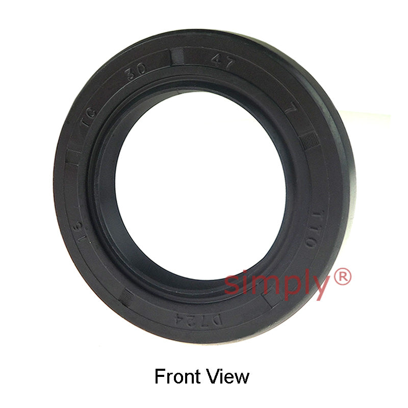 30x47x7mm Nitrile Rubber Double Lip Rotary Shaft Oil Seal with Garter Spring TC / R23