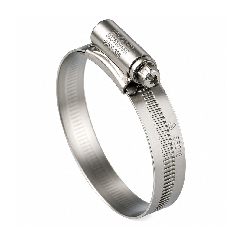 3XSS316 316 Stainless Steel HNSS Original Jubilee Clip Adjustment Range 60mm-80mm Band Width 13mm