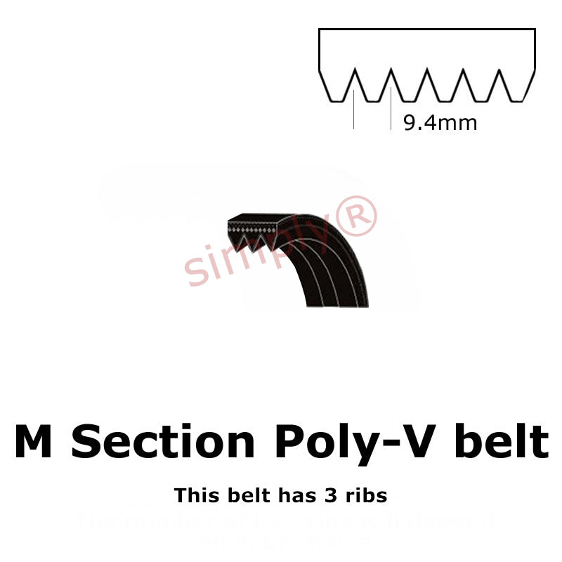 2515PM/990M Pix Poly V Multiple Ribbed Belt 2515mm/99 inch Length with 19 Ribs Allow 2-3 Days