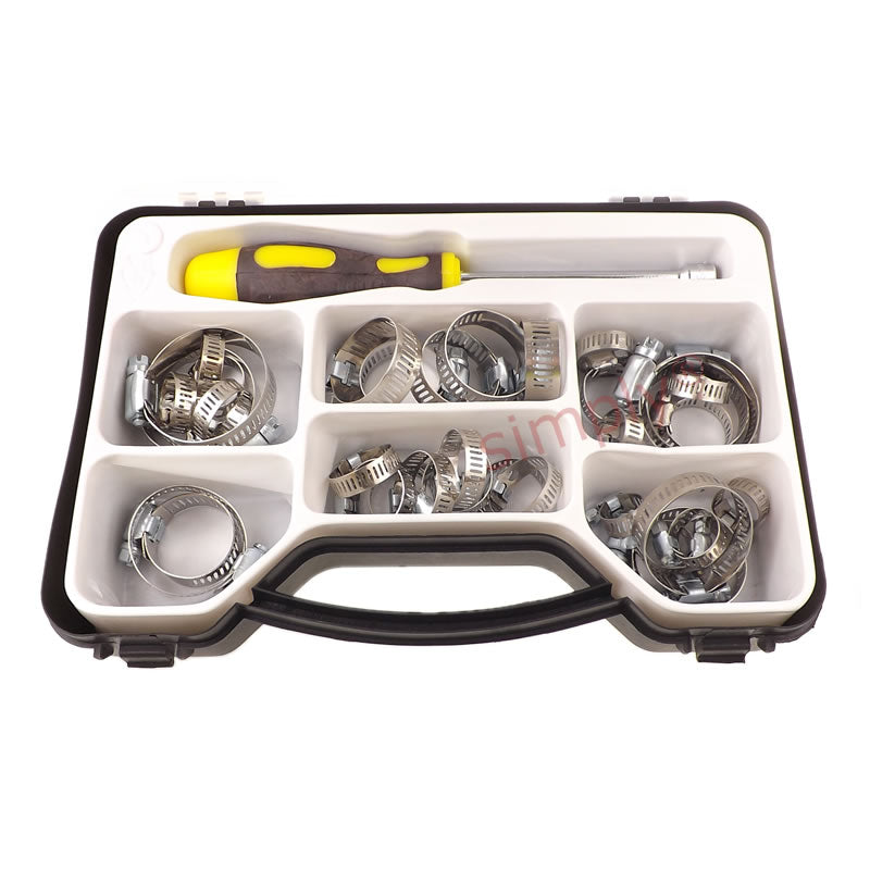35 Piece Stainless Steel Worm Drive Hose Clip / Clamp Set (Domestic Quality)