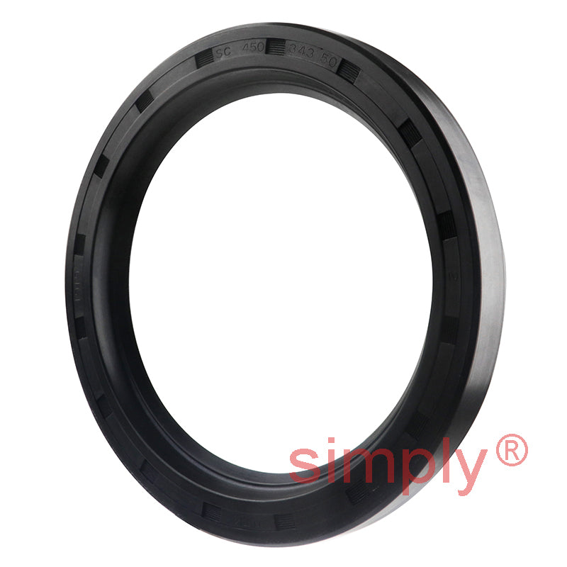 3.43x4.5x0.5 inch Nitrile Rubber Single Lip Rotary Shaft Oil Seal with Garter Spring R21 / SC