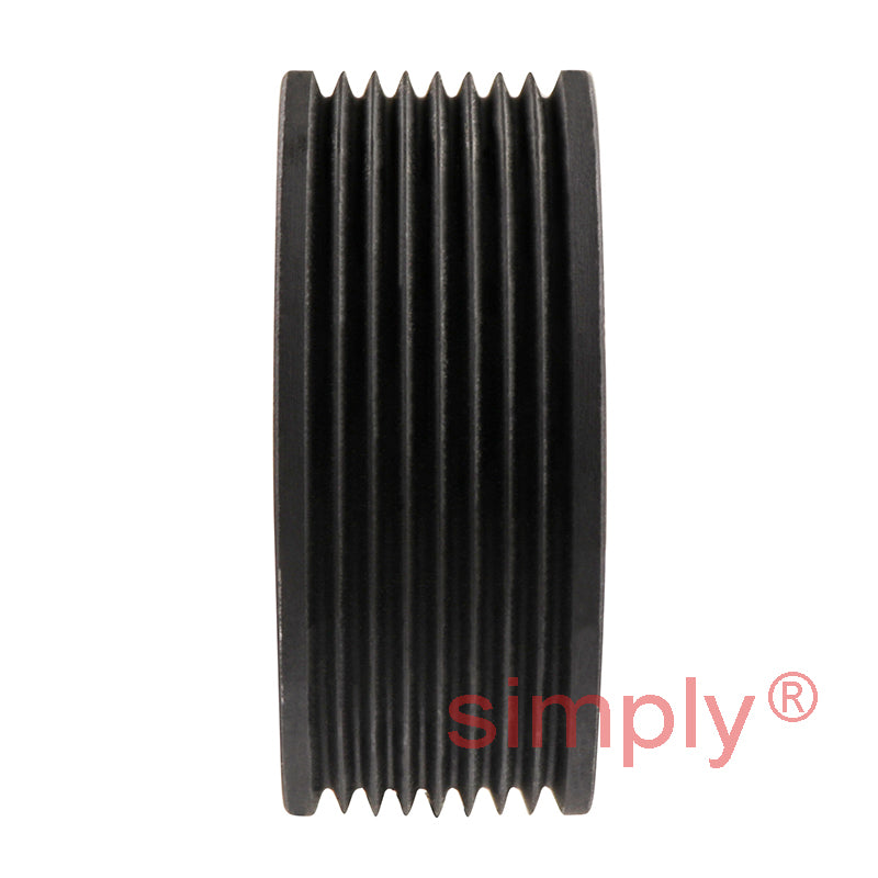 56J08 Tapered Bore Polyvee Belt Pulley 56mm Pitch Diameter 8 Grooves