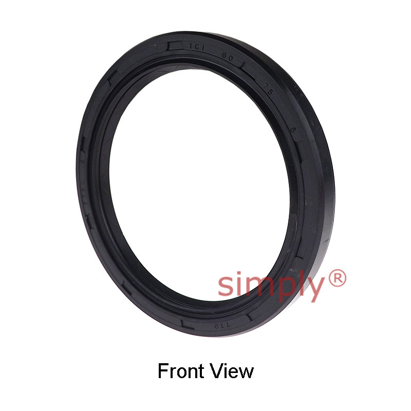 60x75x8mm Nitrile Rubber Double Lip Rotary Shaft Oil Seal with Garter Spring TC / R23