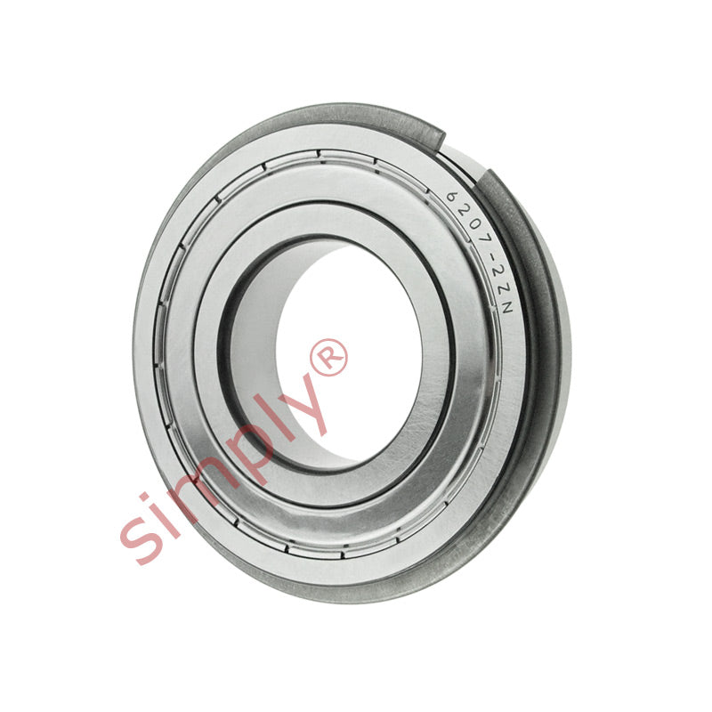 Major Branded 62072ZNR Metal Shielded Snap Ring Deep Groove Ball Bearing 35x72x17mm 
