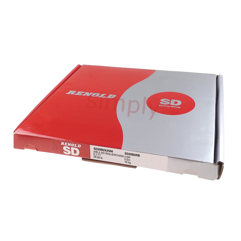 Renold Standard Duty 20B-2 BS Duplex Roller Chain 1-1/4 inch Pitch - 10 Feet Length Allow 2-3 Days