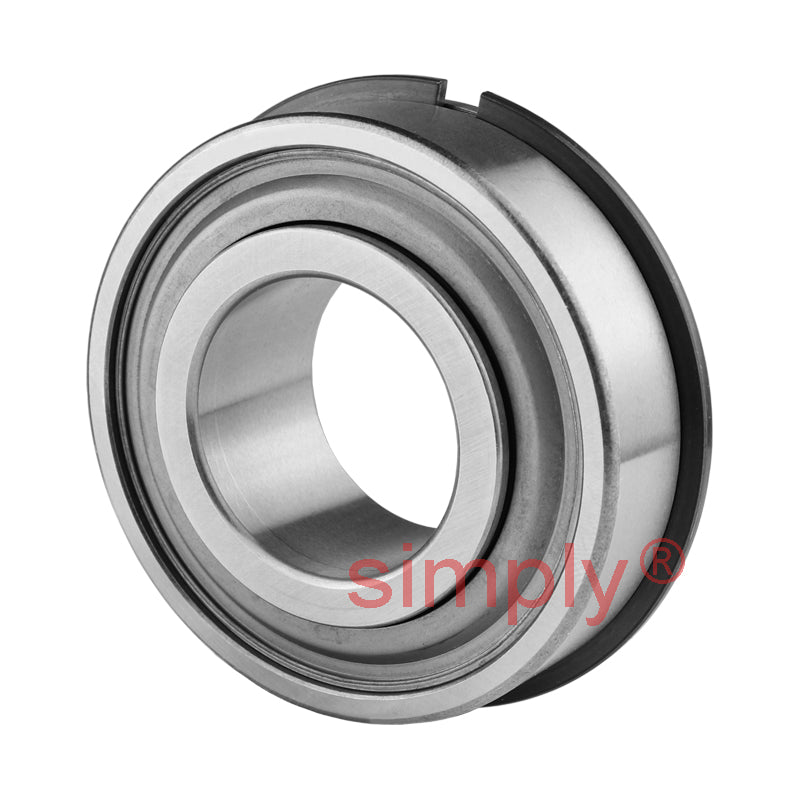 RBC 7508 Heavy Duty Precision Ground Rubber Sealed with Trash Guard Radial Bearing with Snap Ring 0.5x1.75x0.625 inch