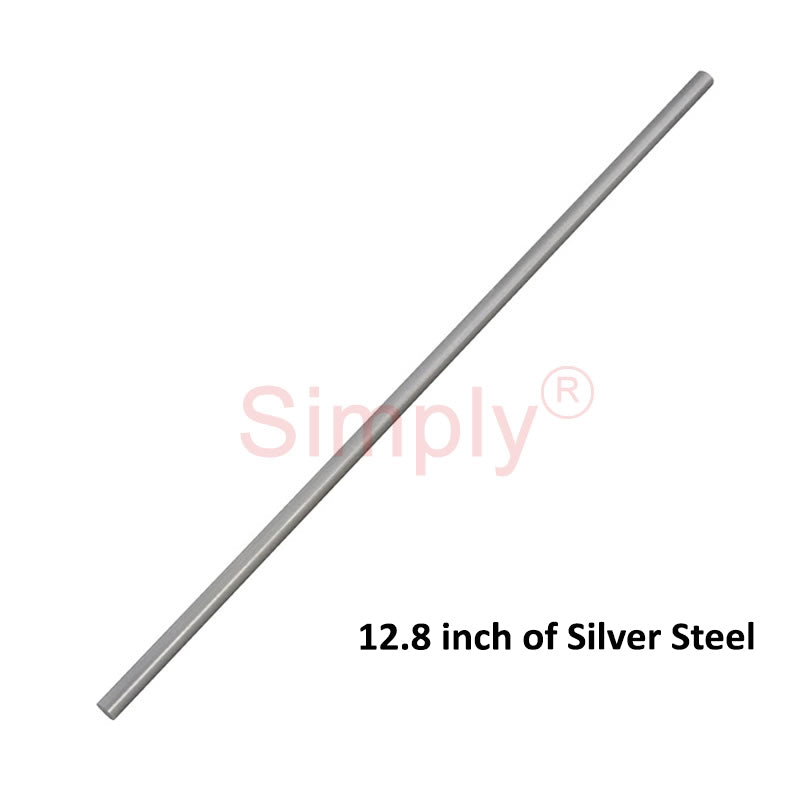 7/16 inch Diameter Silver Steel Round Bar - 12.8 inch