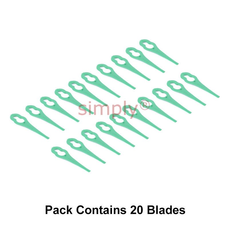QT028 Lawn Mower Plastic Blades Pack of 20 By ALM