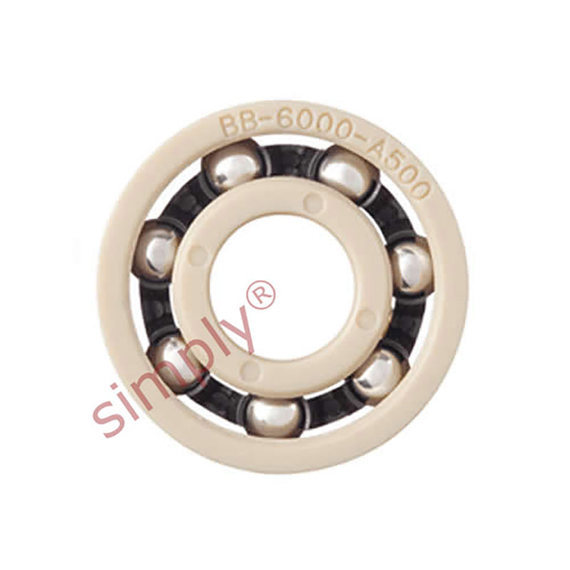 xiros xirodur BB6000A50010ES Open Type Polymer Ball Bearing with PA Cage and Stainless Steel Balls 10x26x8mm - Allow 2-3 Days