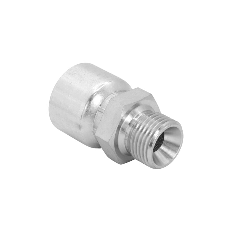 FLEXEQUIP 1/2 inch BSP Male Parallel One Piece Hose Fitting with 60 Degree Cone and 27mm Nut - Allow 2-3 Days