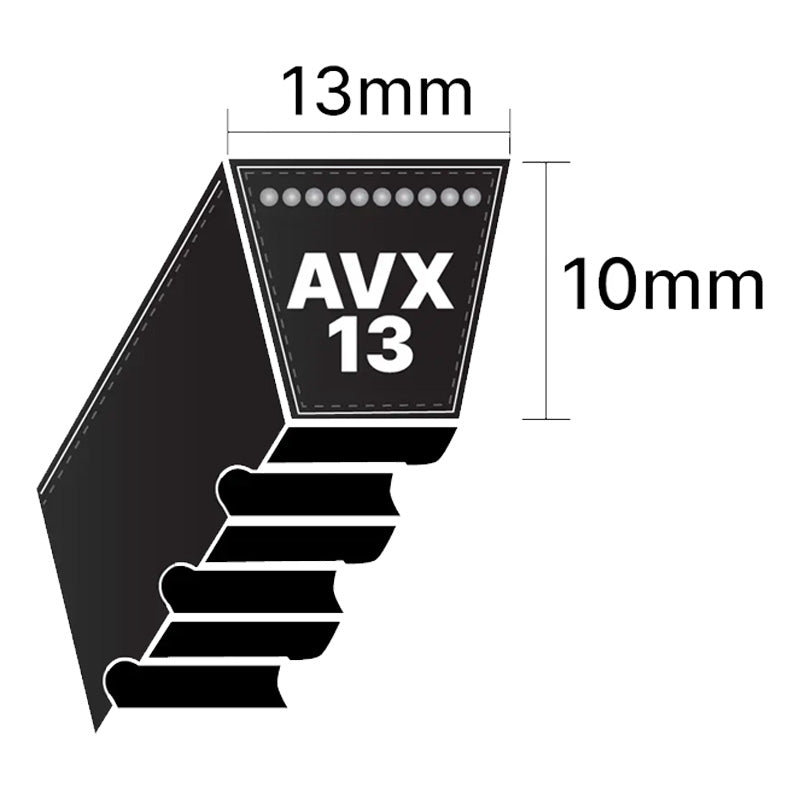 AVX13x1875 Pix AVX-Section Cogged V-Belt