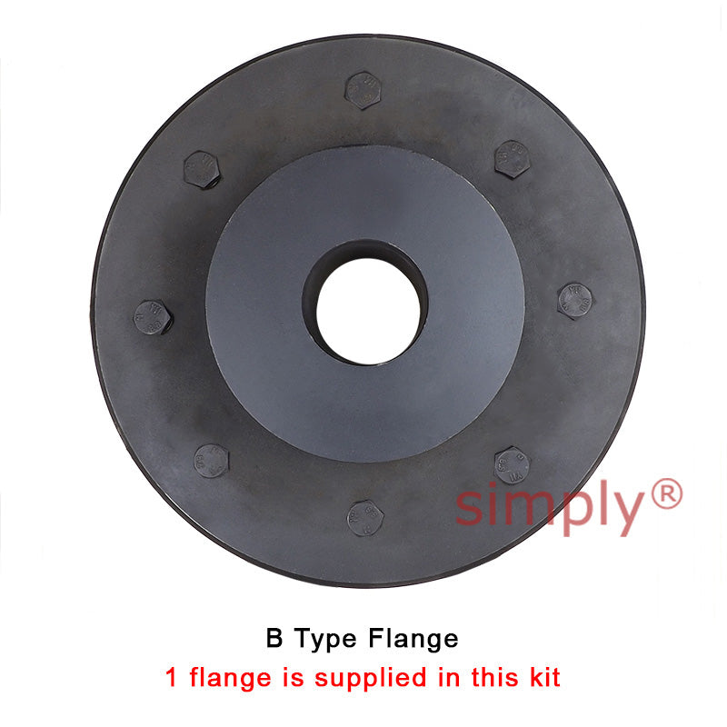 Major Branded F140F/F140B Inner Facing Taper Bore/Pilot Bored Type Tyre Drive Coupling Assembly with Natural Rubber Tyre