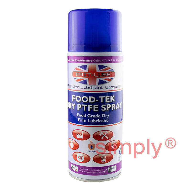 Brit-Lube Food-Tek Dry PTFE Spray 400ml
