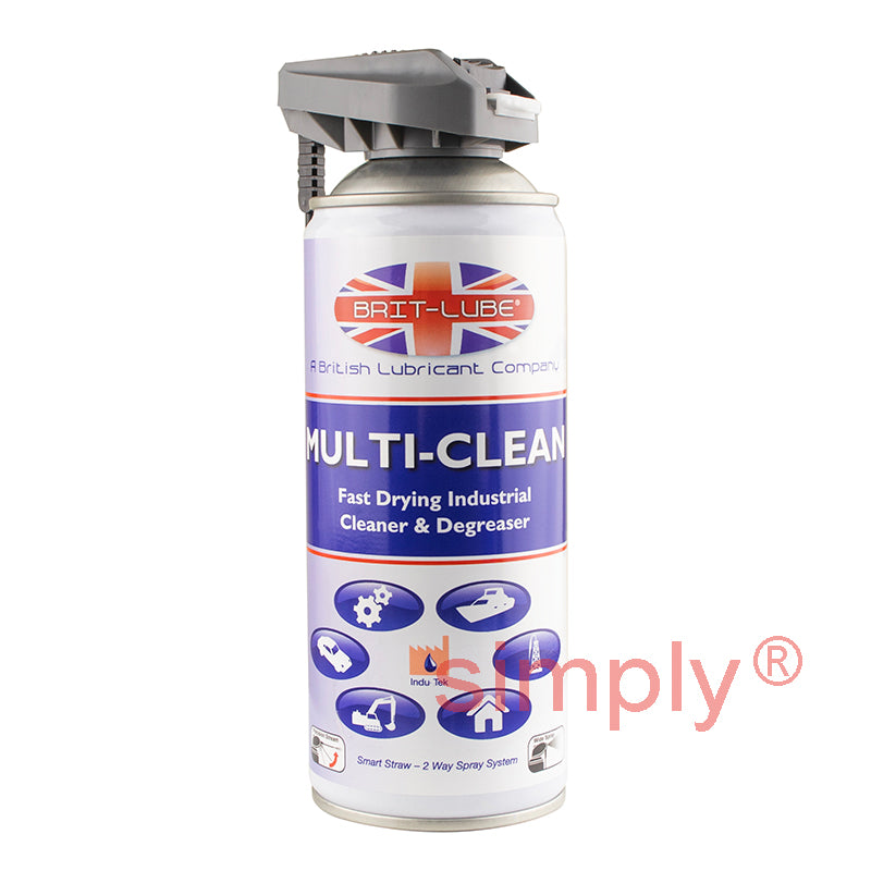 Brit-Lube Multi-Clean for Degreasing of Metal Components Aerosol Spray 400ml
