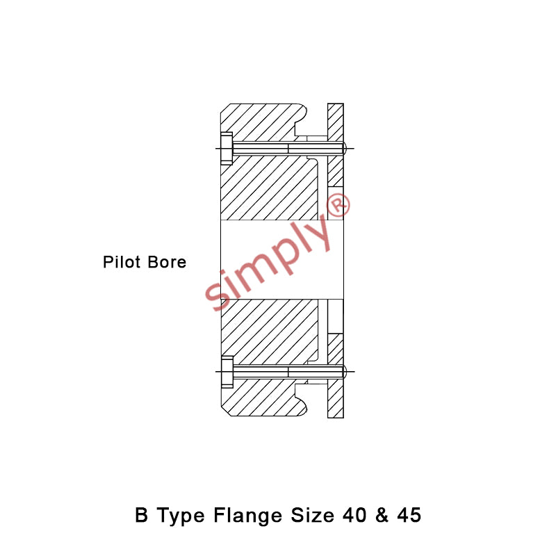 Major Branded F40B-MB Drive Coupling Pilot Bore Max Bore 32mm