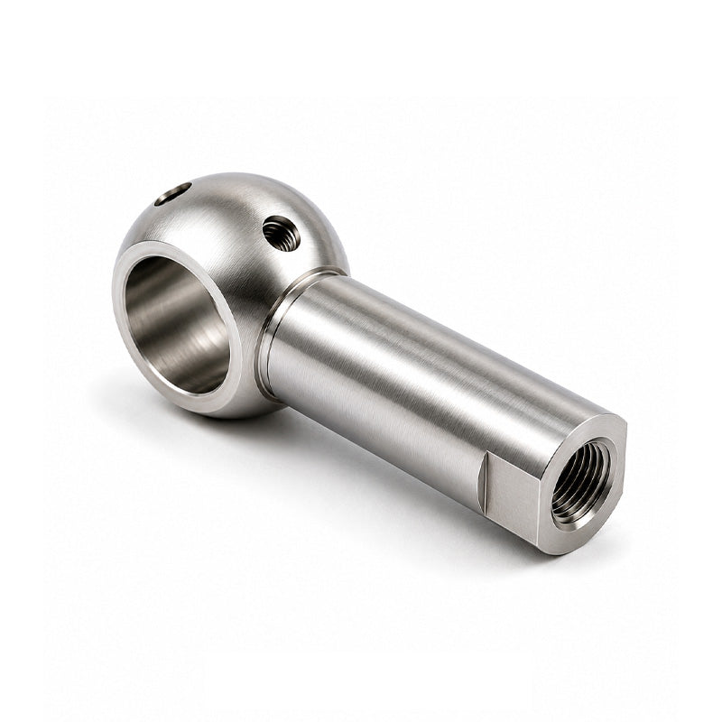 Chiavette B19SS Right Hand Stainless Steel Ball Socket with Internal Snap Ring and Holes for Safety Clip 19mm Ball Diameter M16 Thread - Allow 2-3 Days