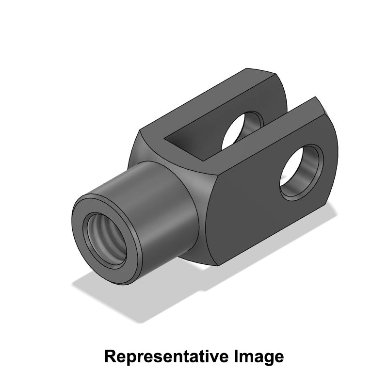 Chiavette G10X20FG Right Hand Female Steel Clevis 10mm Bore 20mm Base / Bore Center M10x1.25 Thread - Allow 7-10 Days