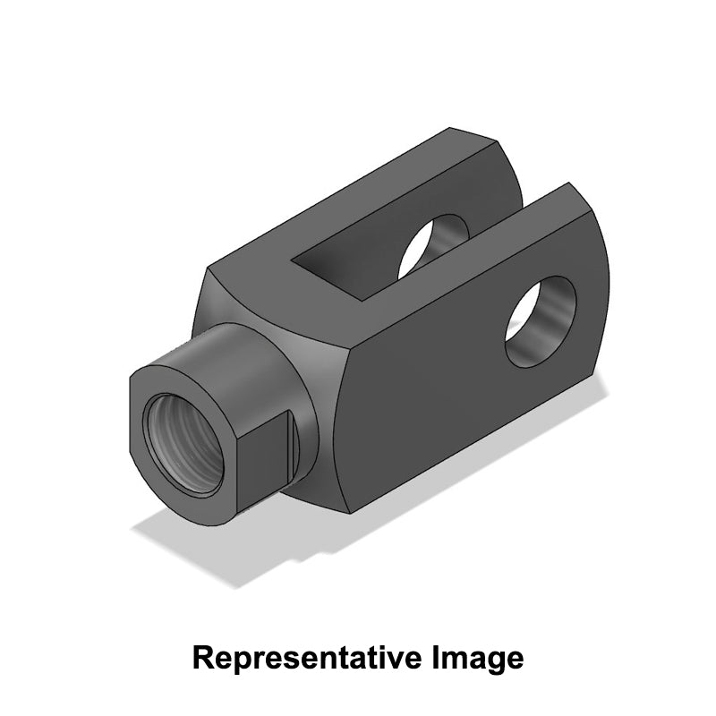 Chiavette GR12X24LH Left Hand Female Steel Rotating Clevis 12mm Bore 24mm Base / Bore Center M12x1.75 Thread - Allow 7-10 Days