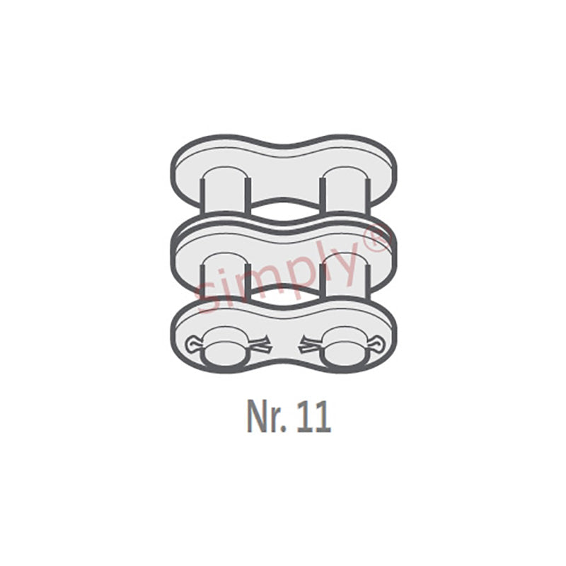 Branded 120-2-NO11 ANSI / AS Duplex Chain Cottered Connecting Link 1-1/2 inch Pitch