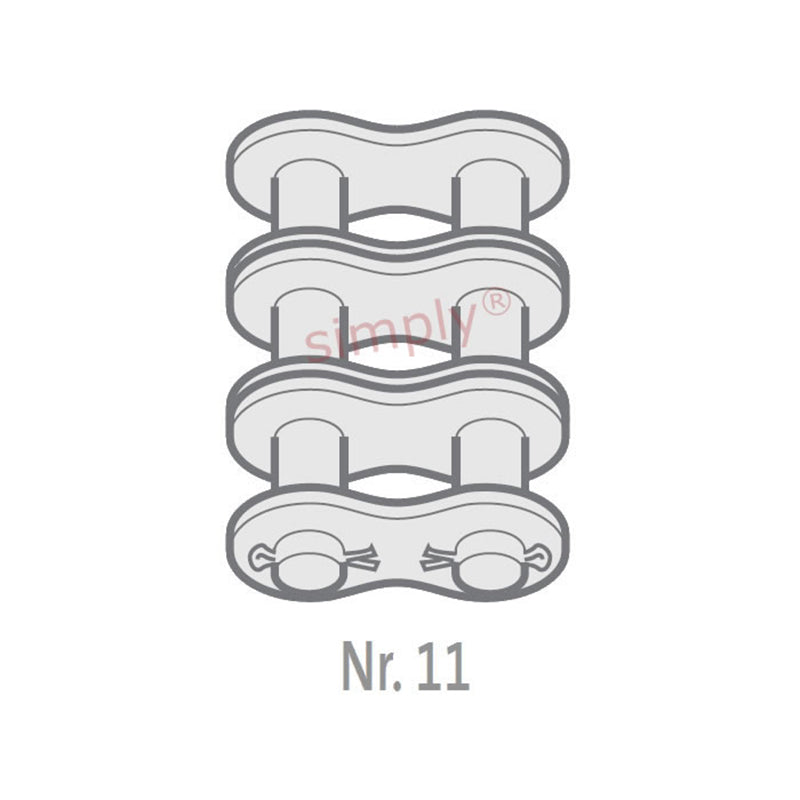 Branded 20B-3-NO11 BS Triplex Chain Cottered Connecting Link 1-1/4 inch Pitch