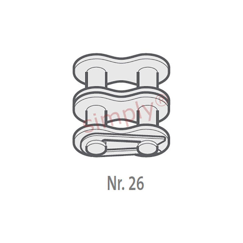 Renold Blue Box 140-2-NO26 ANSI / AS Duplex Chain Connecting Link With Spring Clip 1-3/4 inch Pitch