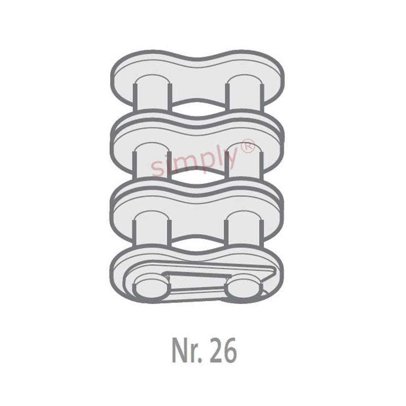 Renold Synergy 06B-3-NO26 BS Triplex Chain Connecting Link With Spring Clip 3/8 inch Pitch