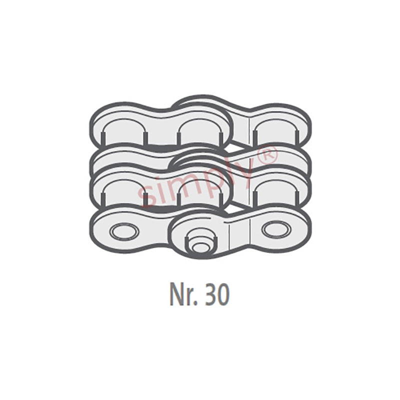Branded 16B-2-NO30 BS Duplex Chain Double Cranked Link 1 inch Pitch