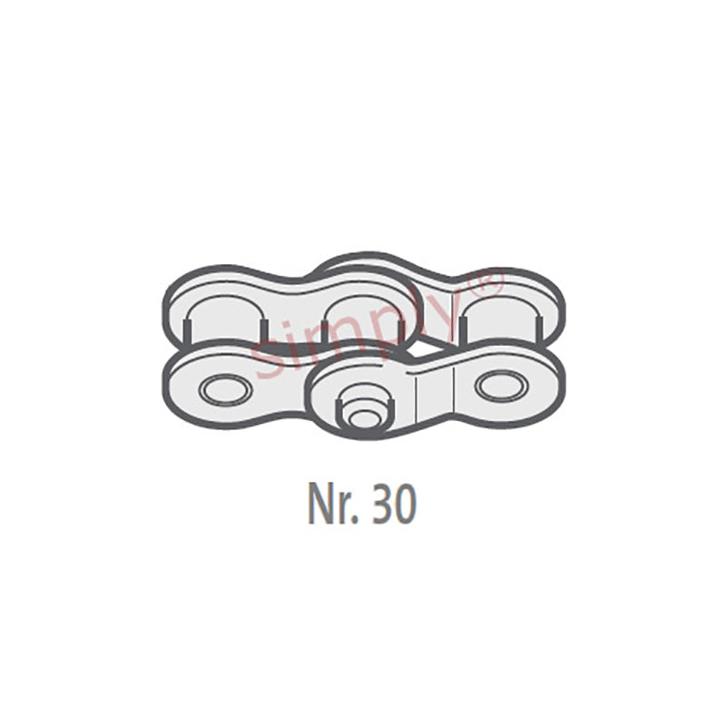Renold SD 40-1-NO30 ANSI / AS Simplex Chain Double Cranked Link 1/2 inch Pitch