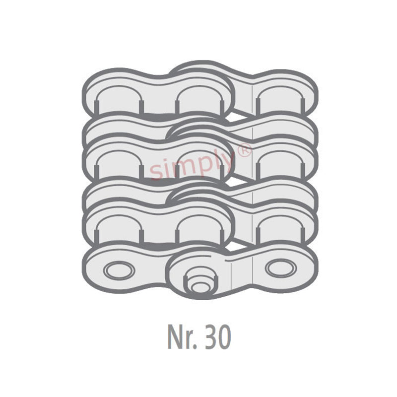 Major Brand 06B-3-NO30 BS Triplex Chain Double Cranked Link 3/8 inch Pitch